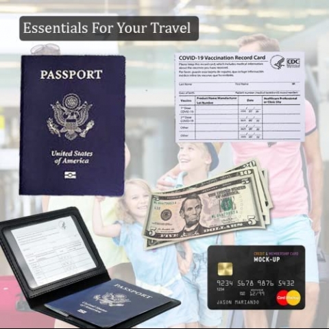 MUAZIDA RFID Korumal Kadn Deri Pasaportluk (Mavi)