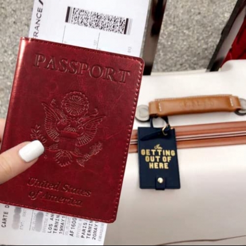 MUAZIDA RFID Korumal Kadn Deri Pasaportluk (Mavi)