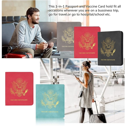 VEDO SHIPIN RFID Korumal Erkek Deri Pasaportluk (Siyah)