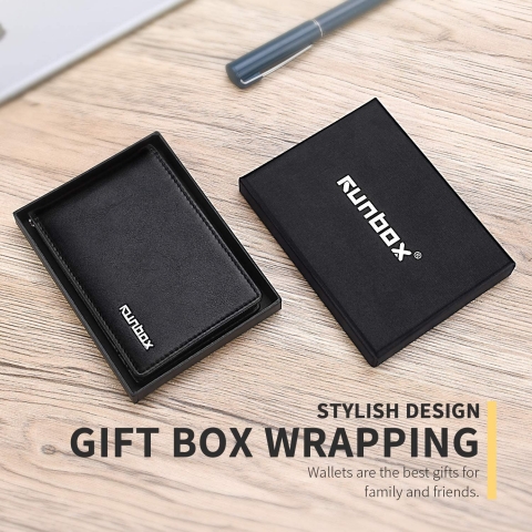 RUNBOX RFID Korumal Erkek Deri Kartlk (Black)