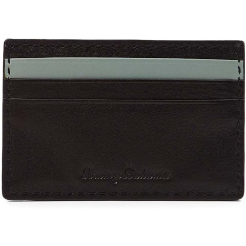Tommy Bahama RFID Korumal Erkek Deri Kartlk (Siyah)
