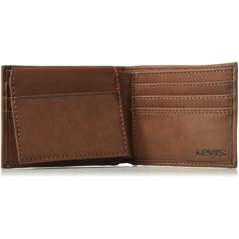 Levi's  RFID Korumal Erkek Deri Czdan (Kahverengi)