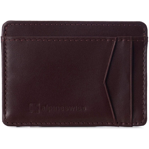 Alpine Swiss RFID Korumal Erkek Czdan(Bordo)