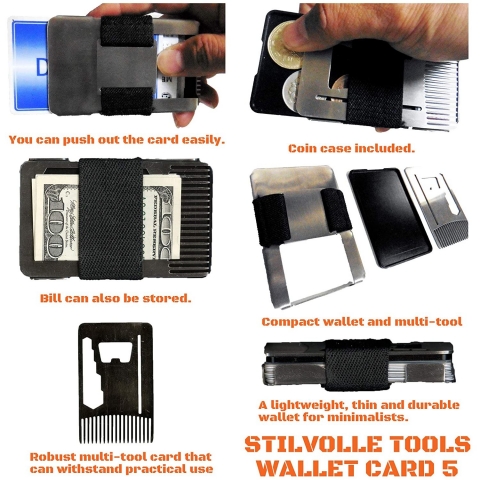 Stilvolle tools RFID Korumal Erkek Alminyum Kartlk (Siyah)