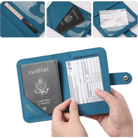 Lychii Deri Pasaportluk(Mavi)