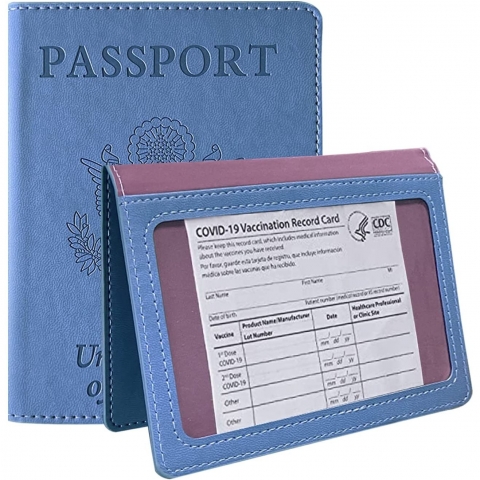 Tesrin RFID Korumalı Kadın Deri Pasaportluk (Mavi)