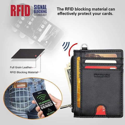 Generic RFID Korumal Deri Czdan(Siyah)
