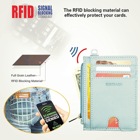Generic RFID Korumal Deri Czdan(Mavi)