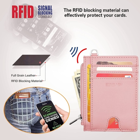 Generic RFID Korumal Deri Czdan(Pembe)