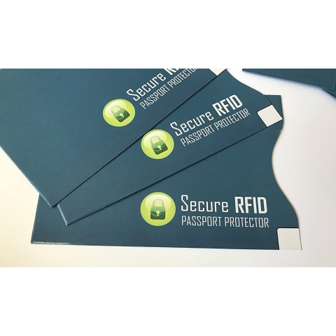 Secure RFID Korumal Deri Kartlk (Mavi)