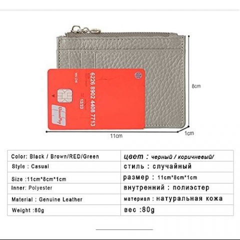 Ronan Bag RFID Korumal Kadn Deri Czdan (Grey)