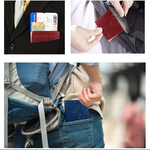 WALNEW RFID Korumal Deri Pasaportluk (Siyah)