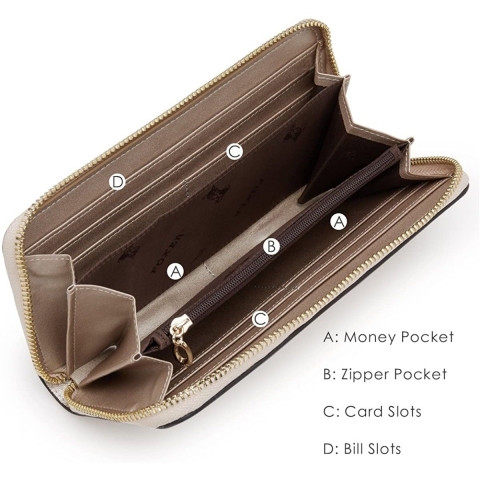 FOXER Kad�n Deri C�zdan(Alt�n Rengi)