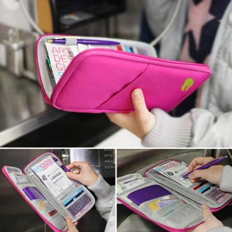 BESPORTBLE RFID Korumal Kadn Deri Czdan (Pembe)