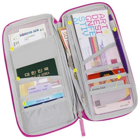 BESPORTBLE RFID Korumal Kadn Deri Czdan (Pembe)