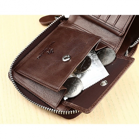 Generic RFID Korumal Erkek Deri Czdan(Dark Brown)