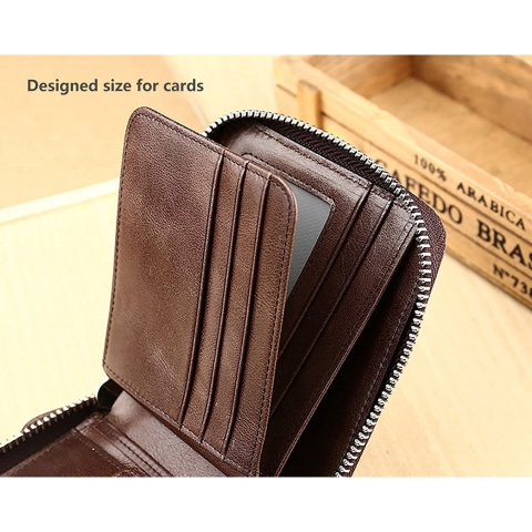 Generic RFID Korumal Erkek Deri Czdan(Dark Brown)