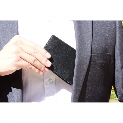 WALINC RFID Korumal Erkek Deri Czdan (Siyah)