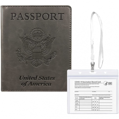 JAMSEA  RFID Korumalı Erkek Deri Pasaportluk (Gri)