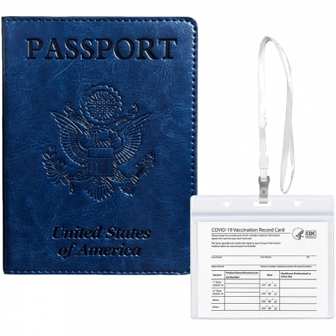 JAMSEA  RFID Korumalı Erkek Deri Pasaportluk (Mavi)