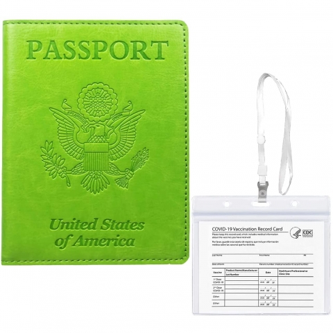 JAMSEA RFID Korumalı Kadın Deri Pasaportluk (Yeşil)
