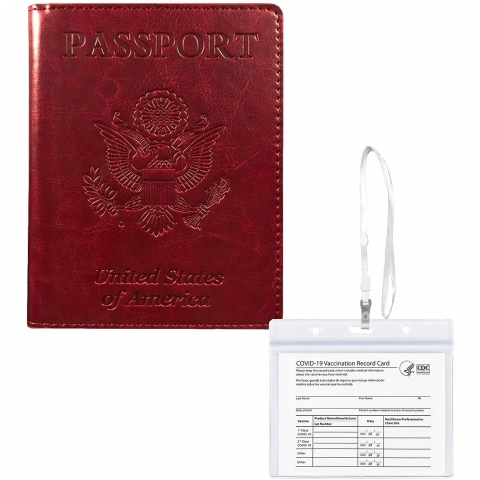 JAMSEA RFID Korumalı Kadın Deri Pasaportluk (Kırmızı)