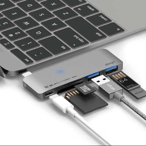 elago Alminyum Multi USB-C Adaptr (Space Grey)