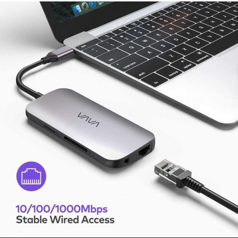 VAVA 9u 1 Arada USB C Hub Adaptr