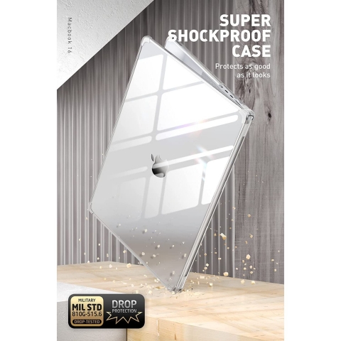 SUPCASE Unicorn Beetle Clear Serisi Macbook Pro Klf (14 in)-Clear