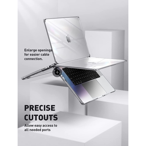 SUPCASE Unicorn Beetle Clear Serisi Macbook Pro Klf (14 in)-Black