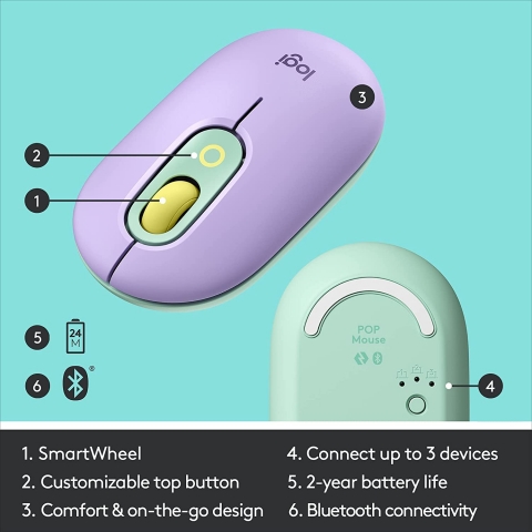 Logitech POP Wireless Mouse (Daydream Mint)