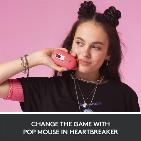 Logitech POP Wireless Mouse (Heartbreaker Rose)