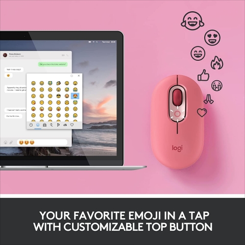Logitech POP Wireless Mouse (Heartbreaker Rose)