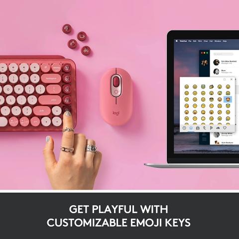 Logitech POP Keys Wireless Mekanik Klavye (Heartbreaker Rose)