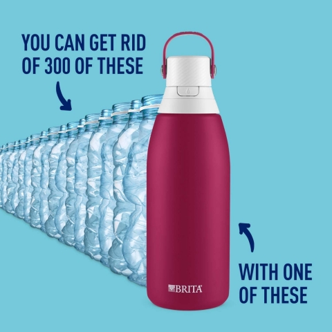 Brita Paslanmaz elik Su Artmal Su iesi (950ml)(Ruby)