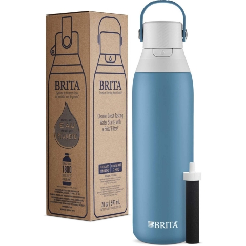 Brita Paslanmaz elik Su Artmal Su iesi (590ml)(Blue Jay)