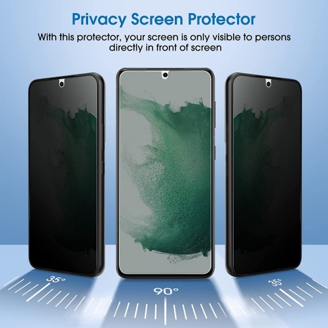amFilm Samsung Galaxy S22 Plus Privacy Cam Ekran Koruyucu (2 Adet)