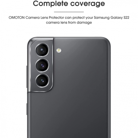 OMOTON Galaxy S22 Temperli Cam Ekran ve Kamera Koruyucu (5 Adet)