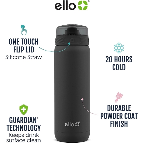 Ello Cooper Paslanmaz �elik Su �i�esi (Halogen Blue) (940ml)