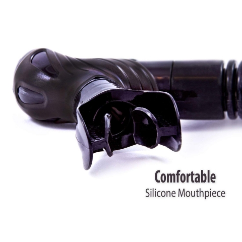 Kraken Aquatics Dry Snorkel with Comfortable Silicone Mouthpiece
