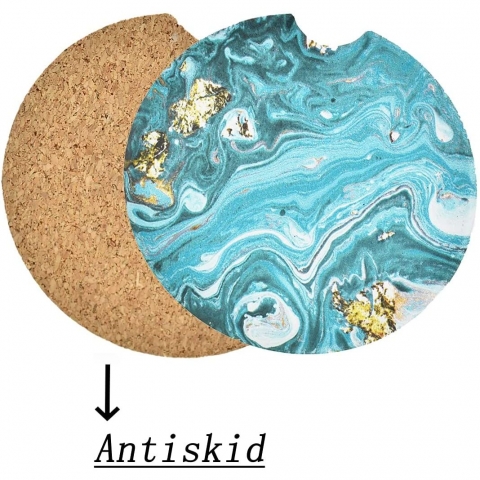 Yumitrade Seramik Bardak Altl (Mavi, 2 Adet)