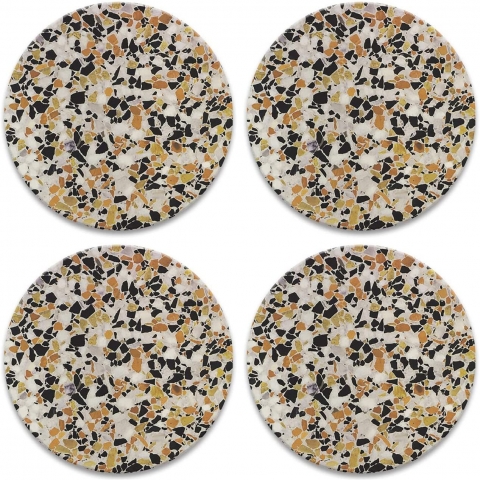 CoasterStone Seramik Bardak Altl (Terrazzo, 4 Adet)