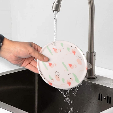 N-brand Porselen Bardak Altl(Flamingo Figrl, 3 Adet)