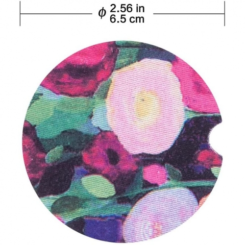 JIAMI HOME Dekoratif Bardak Altl(Pembe iekli, 4 Adet)