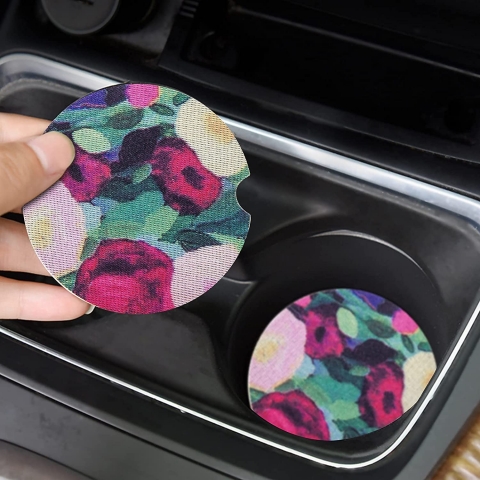 JIAMI HOME Dekoratif Bardak Altl(Pembe iekli, 4 Adet)