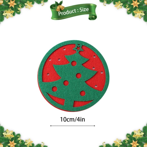 JEWEKY Dekoratif Bardak Altl��� (K�rm�z�, 2 Adet)