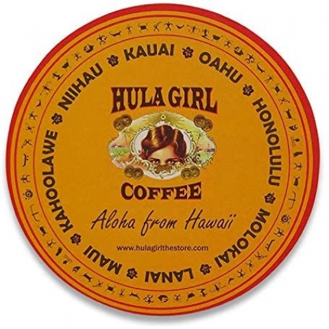 Hula Girl Dekoratif Bardak Altl(Sar, 5 Adet)