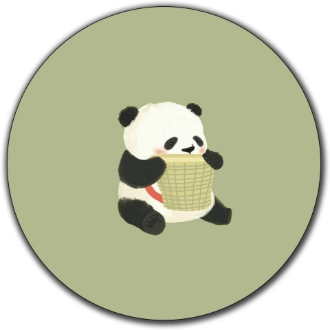 QJ CMJ Neopren Bardak Altl (Panda, 4 Adet)