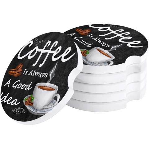 Litter Star Ara i Seramik Bardak Altl (Coffee, 2 Adet)