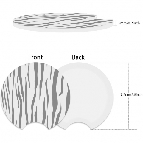 Naitmsad Silikon Bardak Altl(Zebra Desenli, 2 Adet)